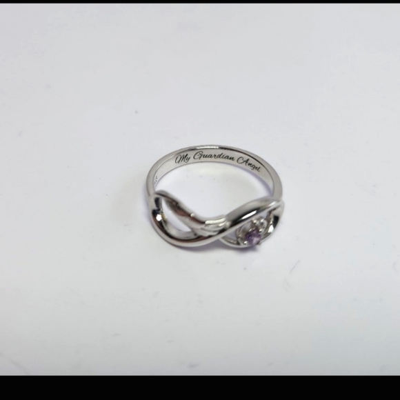 Sterling silver Infinity Guardian Angel ring - Picture 2 of 9